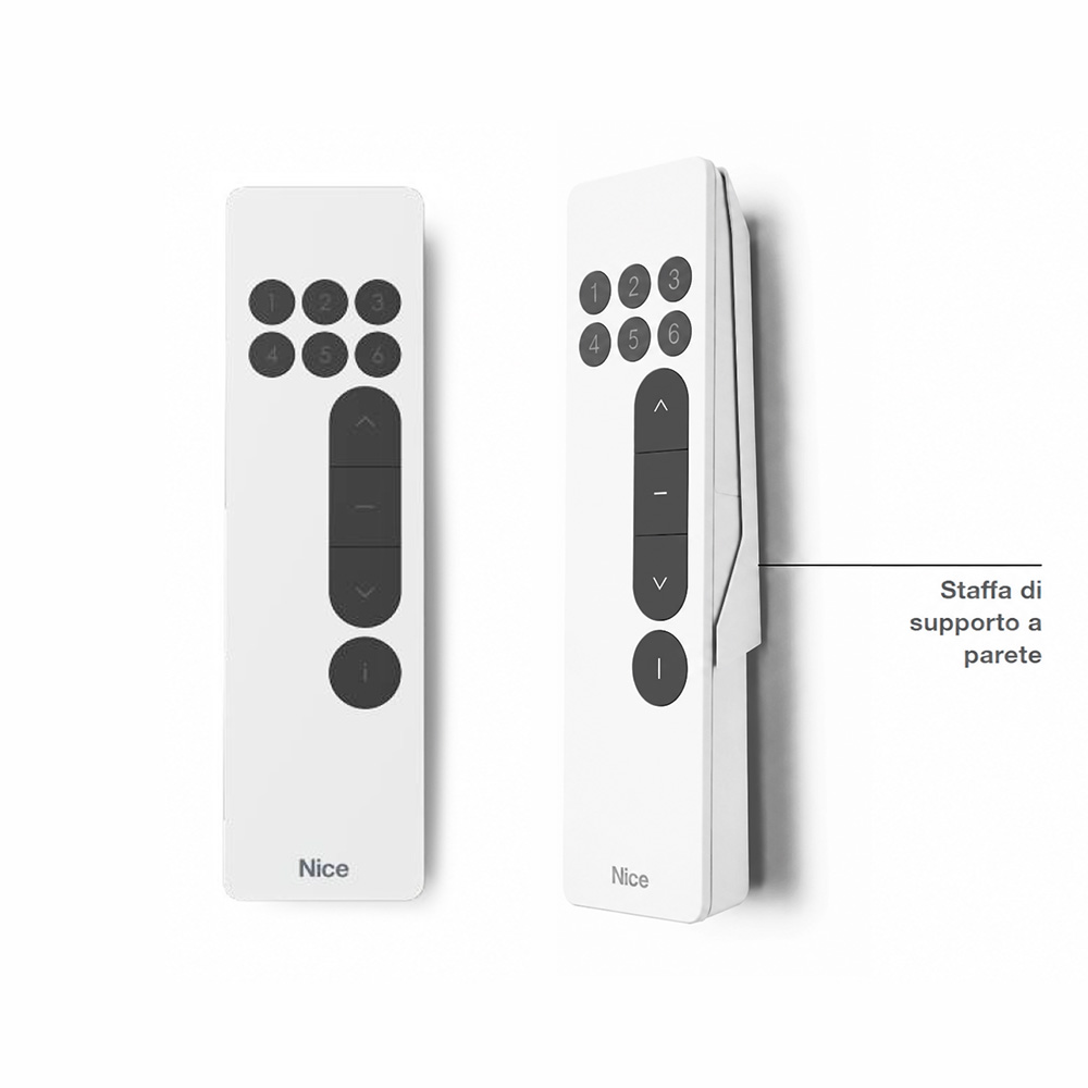 Telecomando Nice Domì P6 a 6 canali mono/bidirezionale per tende da sole, tapparelle e serrande