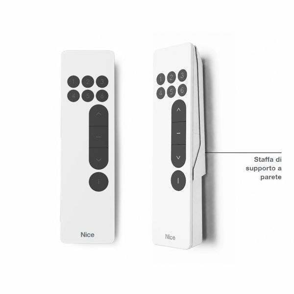 Telecomando Nice Domì P6 a 6 canali mono/bidirezionale per tende da sole, tapparelle e serrande