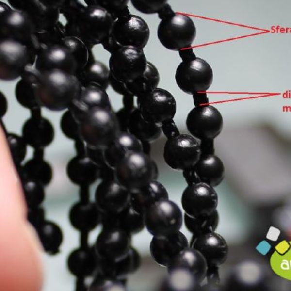 Catenella per zanzariera a scorrimento verticale completa di accessori